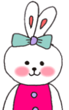 cheek pink rabbit2 sticker #5869072