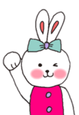 cheek pink rabbit2 sticker #5869077