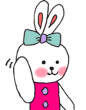 cheek pink rabbit2 sticker #5869079