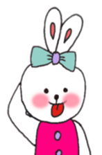cheek pink rabbit2 sticker #5869080