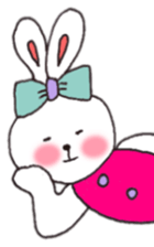 cheek pink rabbit2 sticker #5869085
