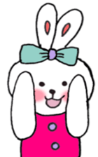 cheek pink rabbit2 sticker #5869086