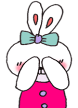 cheek pink rabbit2 sticker #5869087