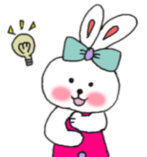 cheek pink rabbit2 sticker #5869088