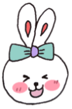 cheek pink rabbit2 sticker #5869090