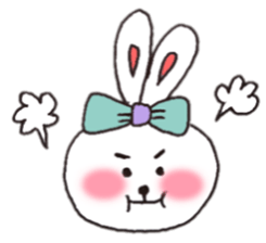 cheek pink rabbit2 sticker #5869092