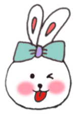 cheek pink rabbit2 sticker #5869097