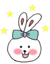 cheek pink rabbit2 sticker #5869099