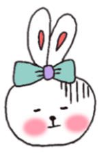 cheek pink rabbit2 sticker #5869100