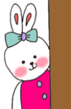 cheek pink rabbit2 sticker #5869102