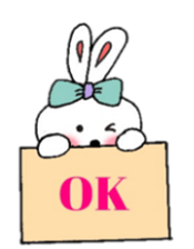 cheek pink rabbit2 sticker #5869110