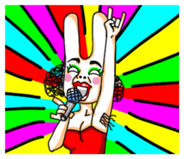 Rabbit planet family sticker #5869675