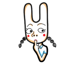 Rabbit planet family sticker #5869678