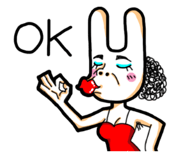 Rabbit planet family sticker #5869683