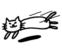 Fatty white cat sticker #5870491