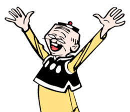 Old Master Q comics sticker #5873232