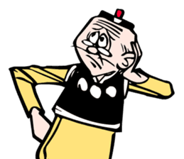 Old Master Q comics sticker #5873236