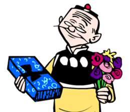 Old Master Q comics sticker #5873238