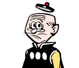 Old Master Q comics sticker #5873245