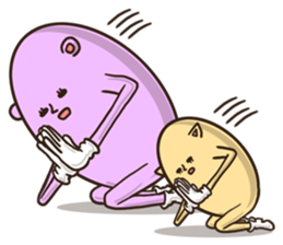 Bear pinky and Cat yellow sticker #5875089