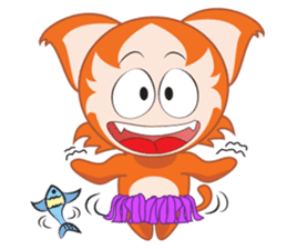 Cats monster fun sticker #5876043