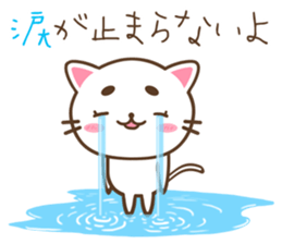 Greetings of eyebrows cat sticker #5876078