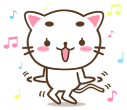 Greetings of eyebrows cat sticker #5876091