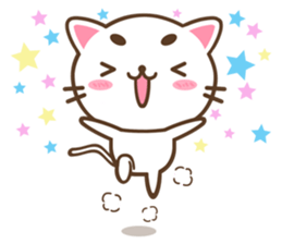 Greetings of eyebrows cat sticker #5876100