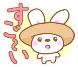 Rabbit and hat sticker #5876113