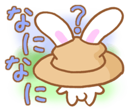 Rabbit and hat sticker #5876118