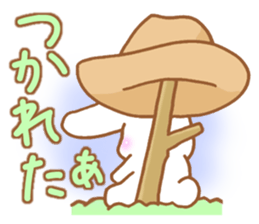 Rabbit and hat sticker #5876121