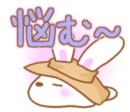 Rabbit and hat sticker #5876126