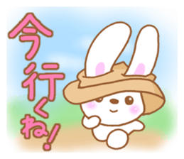 Rabbit and hat sticker #5876129