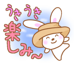 Rabbit and hat sticker #5876145