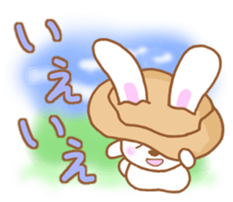 Rabbit and hat sticker #5876147