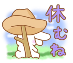 Rabbit and hat sticker #5876149