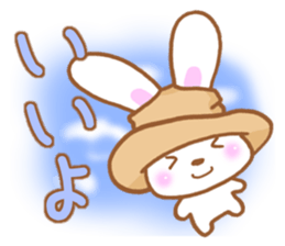 Rabbit and hat sticker #5876157