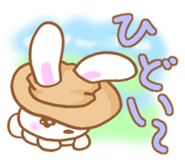 Rabbit and hat sticker #5876161