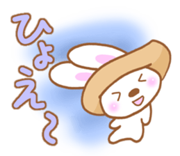 Rabbit and hat sticker #5876163