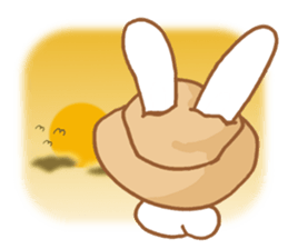 Rabbit and hat sticker #5876173