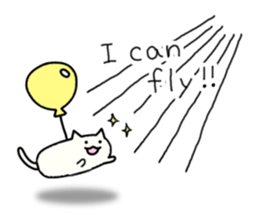 Sticker of flying cat sticker #5876382