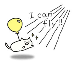 Sticker of flying cat sticker #5876382