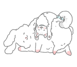 Angora rabbit of the forest of healing sticker #5876873