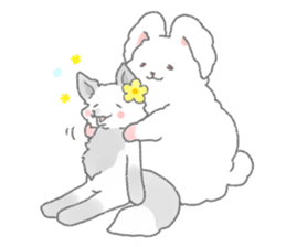 Angora rabbit of the forest of healing sticker #5876874