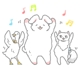 Angora rabbit of the forest of healing sticker #5876879