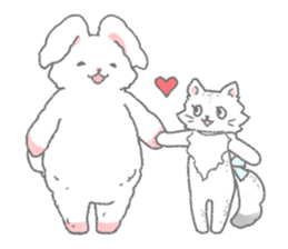 Angora rabbit of the forest of healing sticker #5876880