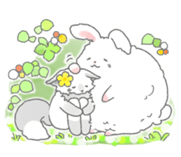 Angora rabbit of the forest of healing sticker #5876882