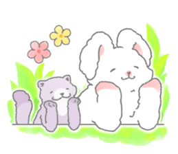 Angora rabbit of the forest of healing sticker #5876883