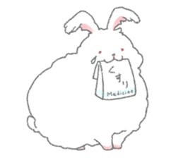 Angora rabbit of the forest of healing sticker #5876886
