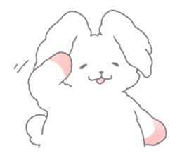 Angora rabbit of the forest of healing sticker #5876888